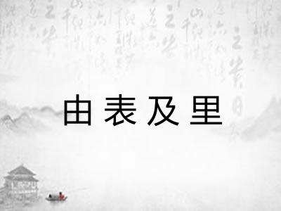 由表及里