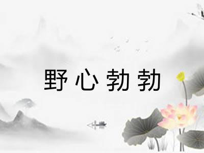 野心勃勃