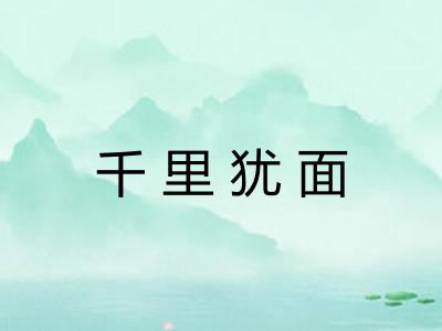 千里犹面